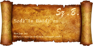 Szüle Balázs névjegykártya