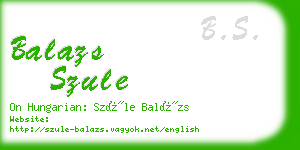 balazs szule business card